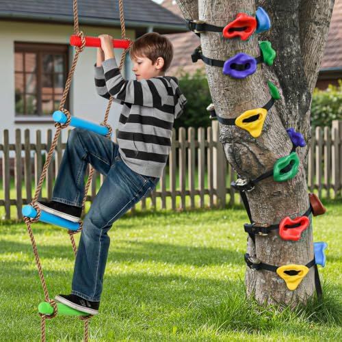 Twelve Trunk Holds with Rainbow Rope Ladder